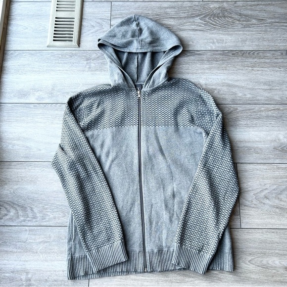 Armani Exchange Pure Cotton Hooded Cardigan Sweater - Picture 3 of 16